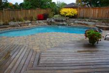 Inground Pools - Retaining Walls: Armour stone - Image: 274